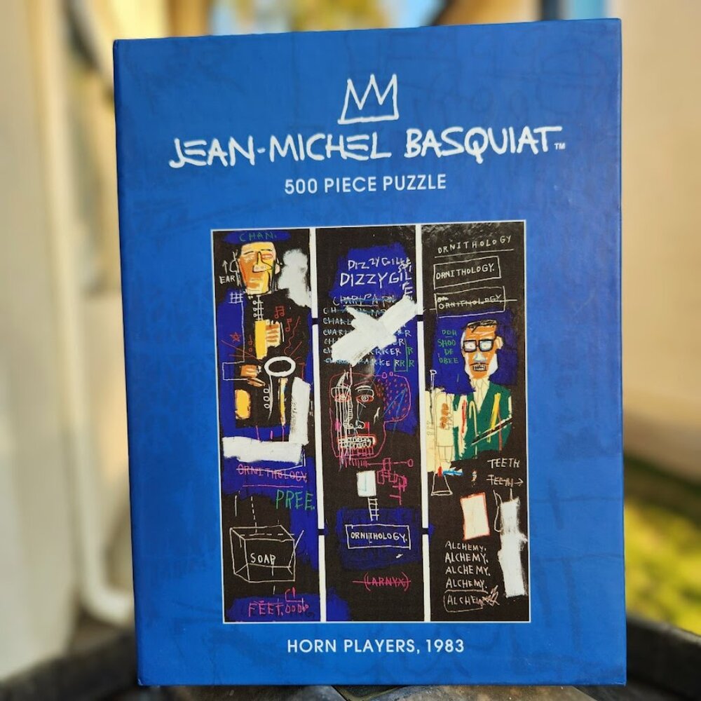 NEW Jean-Michel Basquiat 1983 Horn Players Jazz 500 Piece Book Jigsaw Puzzle Art